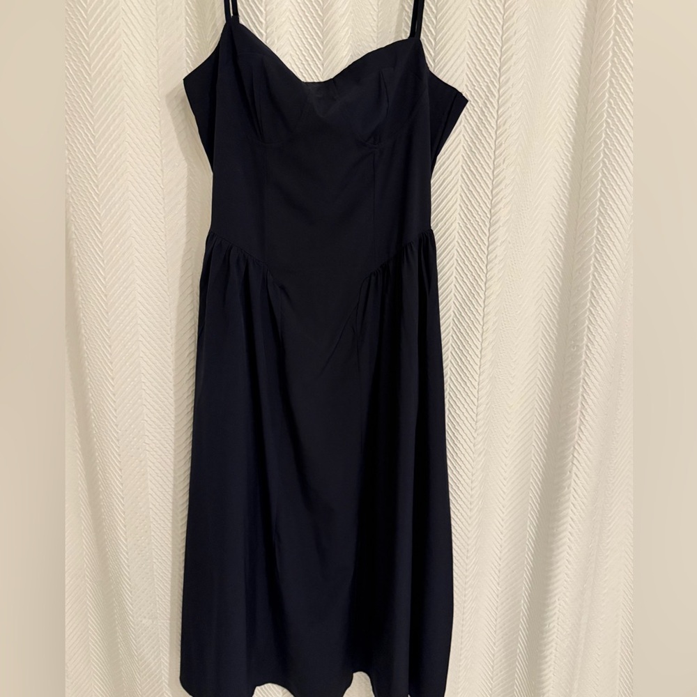 Navy Midi Sun Dress